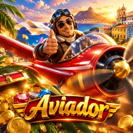 Capa do jogo Aviator com avião vermelho e curva de multiplicador