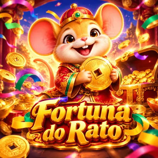 Fortune Mouse com rato da fortuna de medalhão dourado