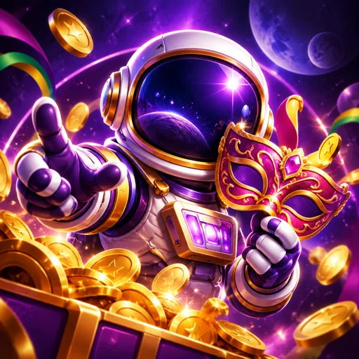 Astronauta do jogo Spaceman subindo com multiplicador