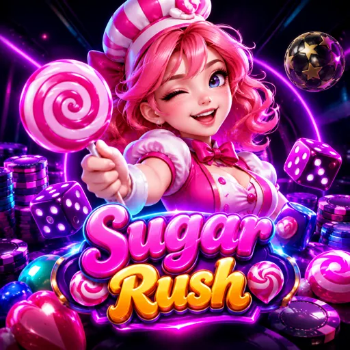 Sugar Rush com guloseimas e gominhos coloridos